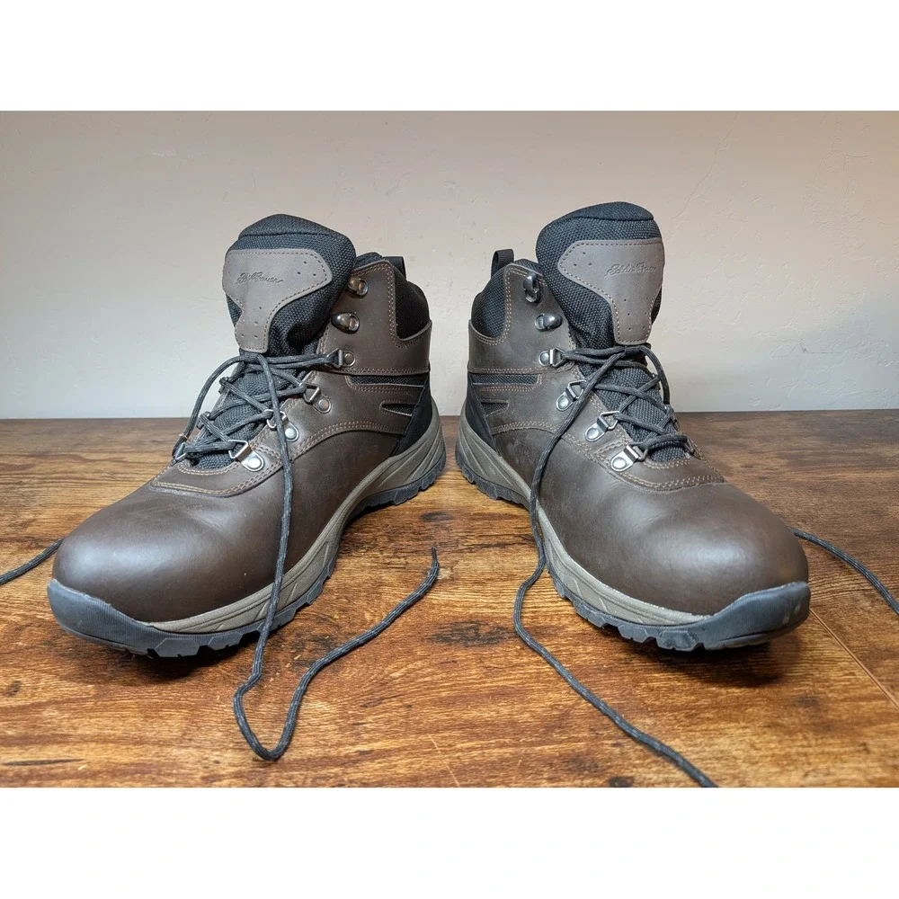 Eddie Bauer Everett Brown Leather Hiking Boots Mens 13‎ M Trail Outdoor